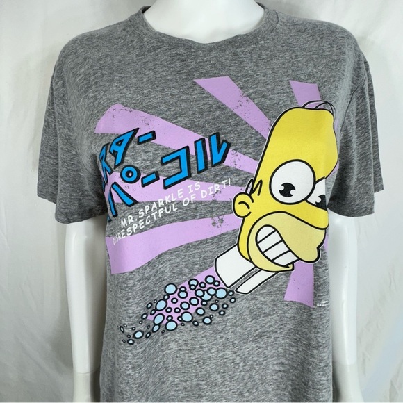The Simpsons Women’s Japanese Mr. Sparkle Homer Simpson Tee - Picture 3 of 6